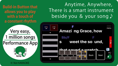 Emulate iPhone app eQulele [Lyrics+Chord & play!] using MyAndroid